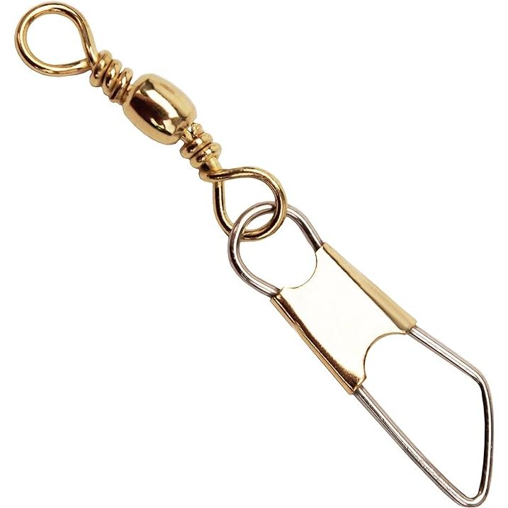 Eagle Claw Barrel Swivel Size 2/0 w/Safety Snap, Brass 2Pk – Oomen's Fishing  Tackle
