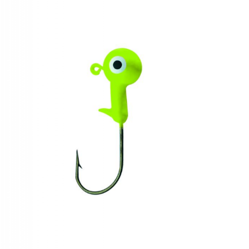 Eagle Claw Heavy Duty Ball Jighead, 1/4oz, 10Pk Chartreuse