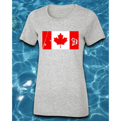 T-Shirt-Fishing Canadian Flag