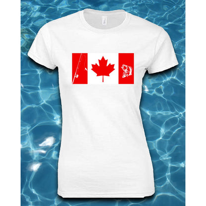 T-Shirt-Fishing Canadian Flag