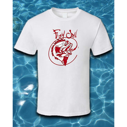 T-Shirt-Fish On-Red