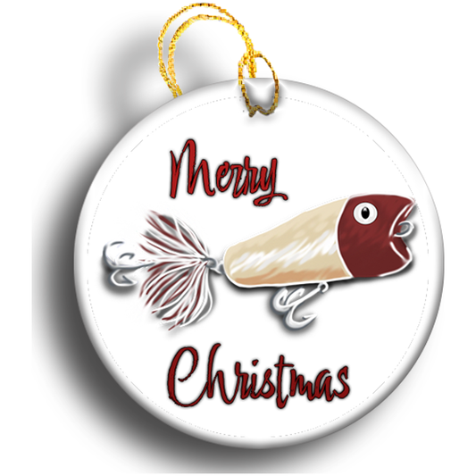 Merry Christmas Ceramic Holiday Ornament