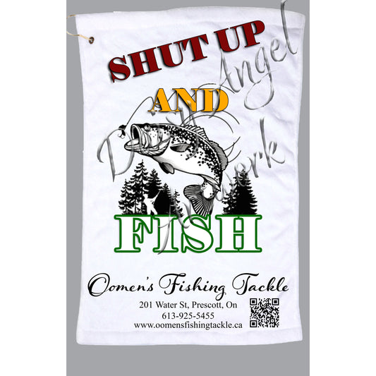 Fishing Hand Towel-Shut Up and Fish
