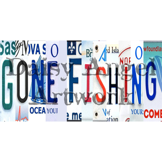License Plate-Gone Fishing