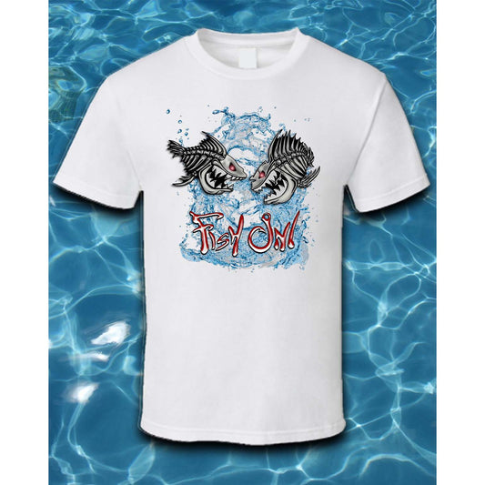 T-Shirt-Fish On with Skeleton Fish