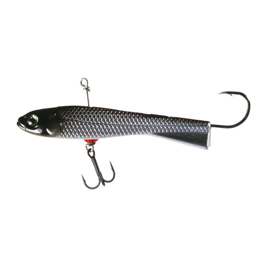 Freedom Turnback Shad Vertical Jig 1-1/4" 3/32oz Silver Black