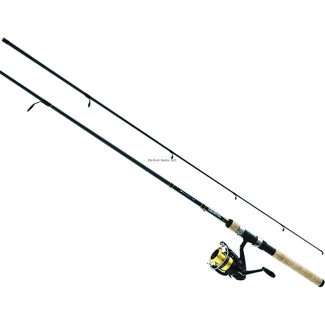 Daiwa D-Shock Pre-Mounted Spinning Combo, 6'6", 2Pc M, Fast, Cork Handle