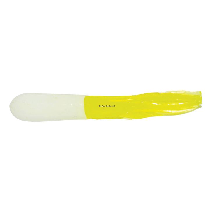 Big Bite Baits 1.5" Crappie Tube 10Pk White/Chartreuse