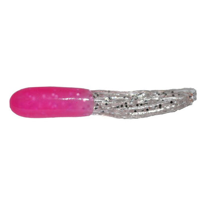 Big Bite Baits 1.5" Crappie Tube 10Pk Pink/Clear Sparkle