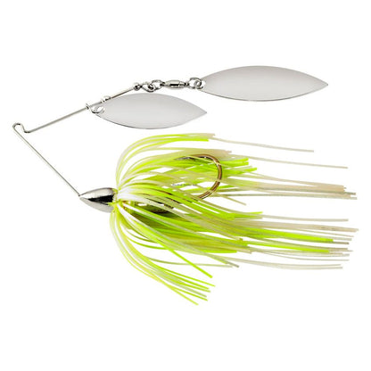 War Eagle Screamin' Eagle Nickle Frame Double Willow Spinnerbait White Chartreuse