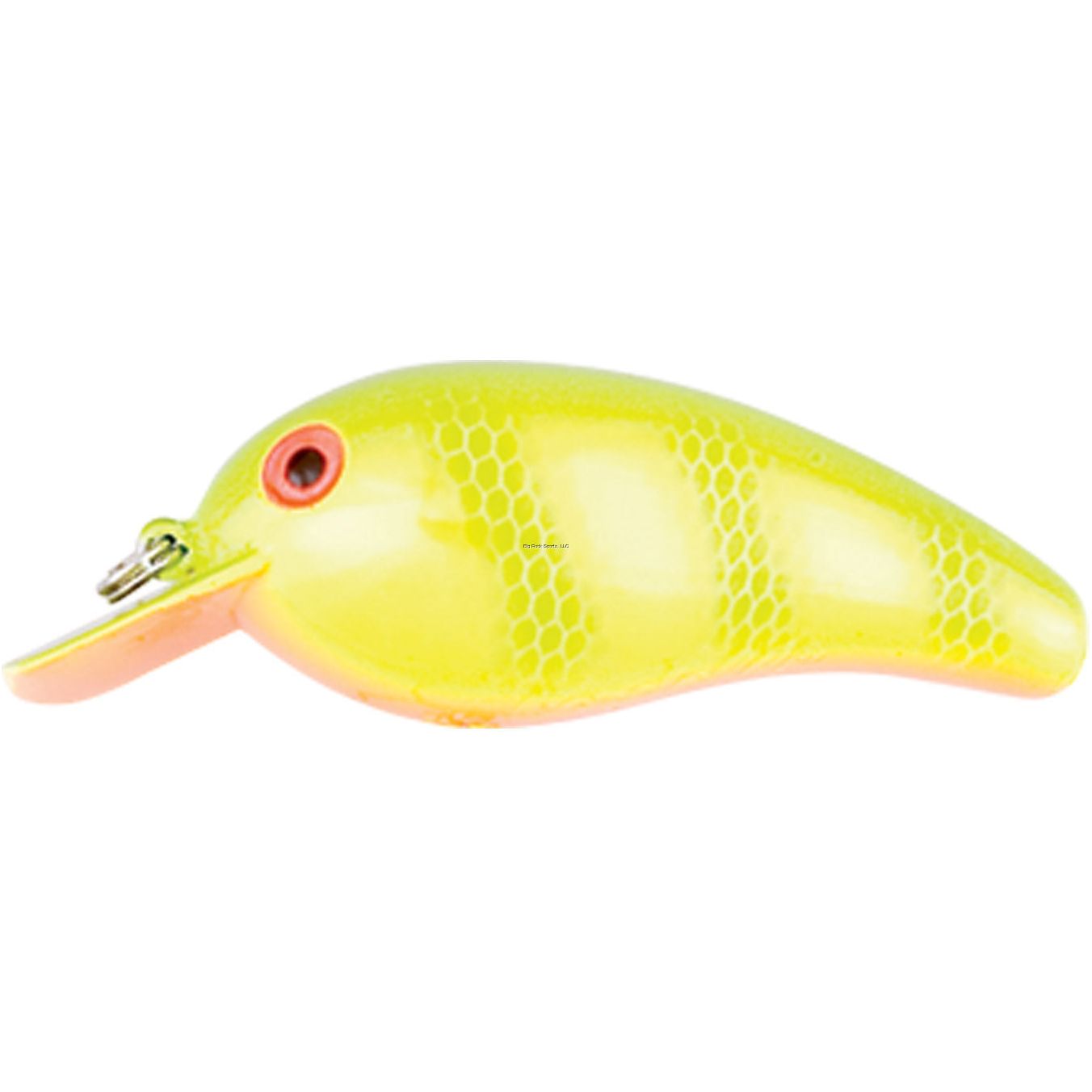 Cotton Cordell Big O Square Lip Crankbait, 2 1/4", 1/3oz Chartreuse Perch