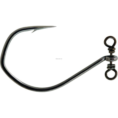 VMC Spinshot Drop Shot Hook, Spark Point, Barbarian Bend, Light Wire, Up Eye, Black Nickel