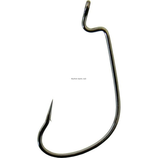 Gamakatsu G-Lock Worm Hook Size 3/0, Needle Point, Offset, Ringed Eye, NS Black 5Pk 