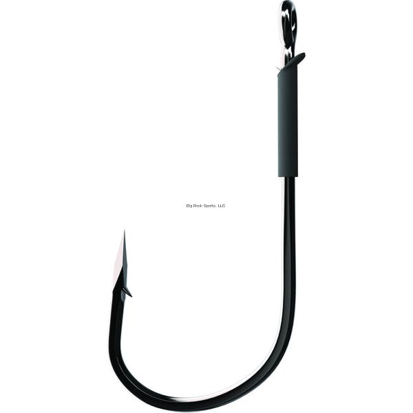 Eagle Claw Trokar EWG Flippin' Hook, Forged, Straight Shank, Heavy Wire, Welded Eye, Black Chrome Size 5/0