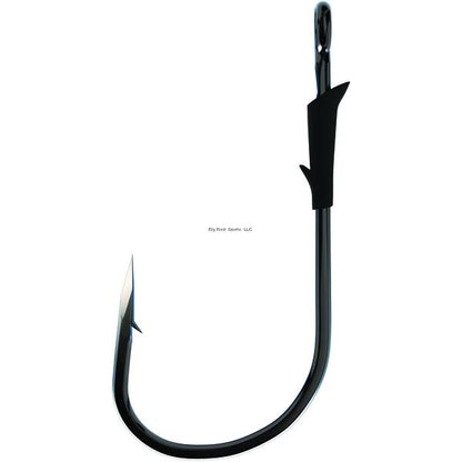 Eagle Claw Trokar EWG Flippin' Hook, Forged, Straight Shank, Heavy Wire, Welded Eye, Black Chrome Size 7/0