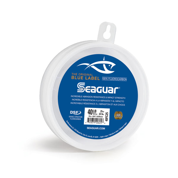 Seaguar Blue Label Fluorocarbon Leader Material 40lb, 25yd