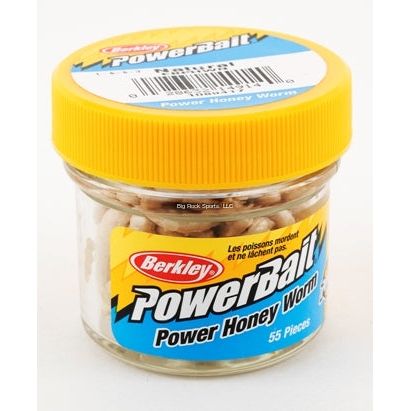Berkley Power Bait Power Honey Worm, 1", 55 per Jar-Natural