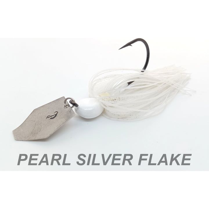 WOBD Bladed Jig, 1/2oz Pearl Silver Flake