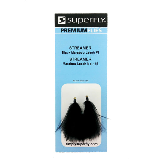 Superfly Streamer Marabou Leech, Black