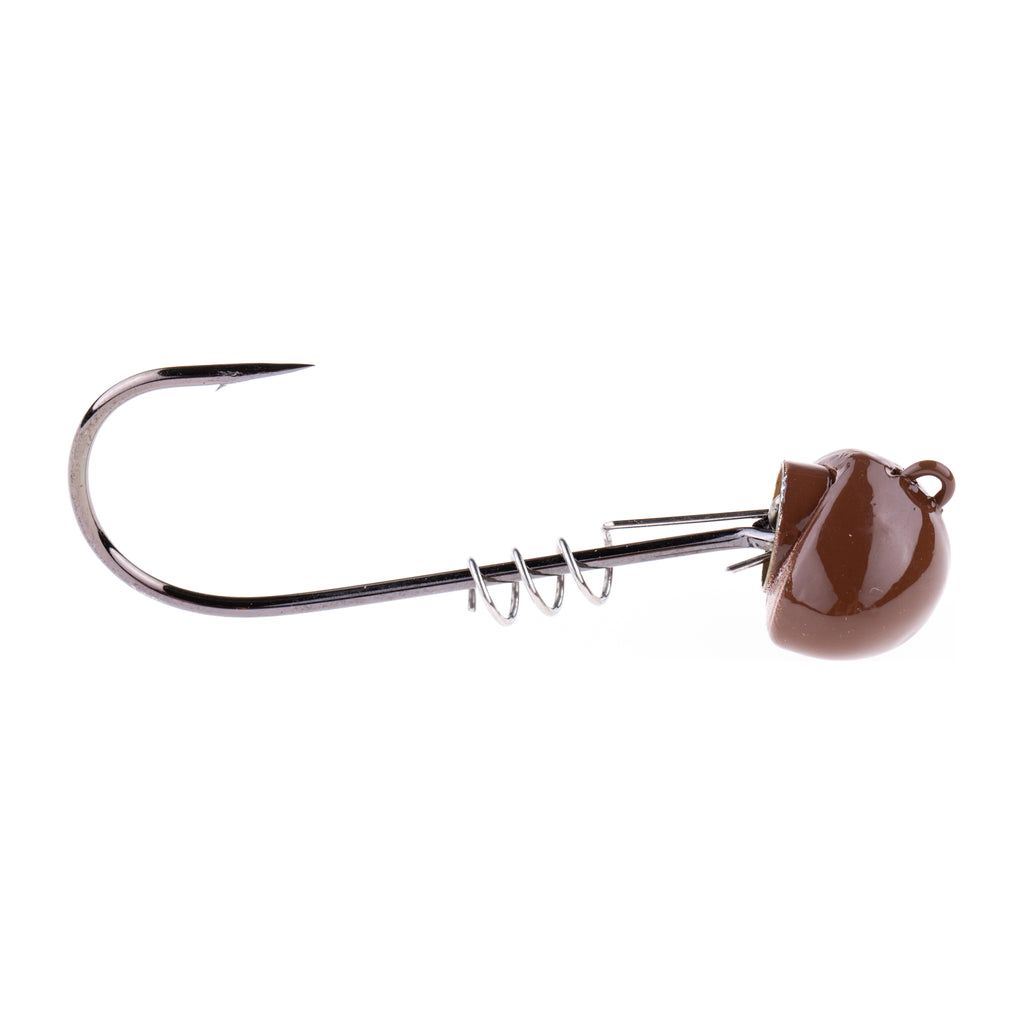 Freedom-Football Head Jigs 1/2oz, 2Pk Brown