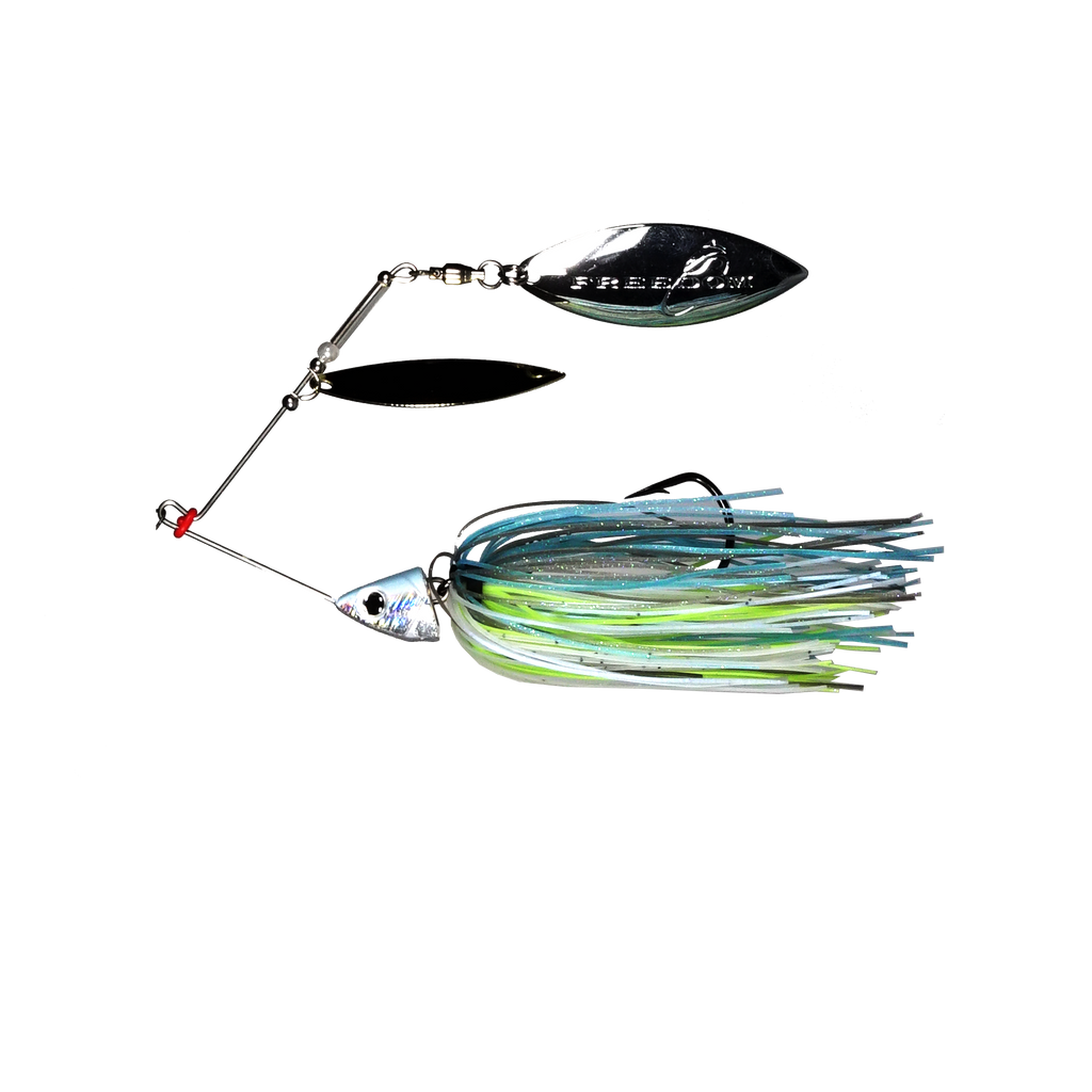 Freedom-Spinnerbait Double Willow-1/2oz Blue Shad