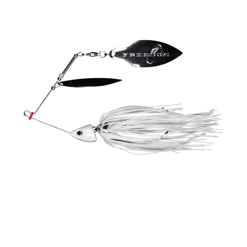 Freedom-Spinnerbait Double Willow-1/2oz White