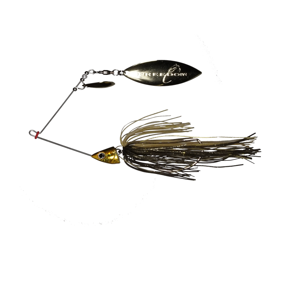 Freedom-Spinnerbait Double Willow-1/2oz Golden Shiner