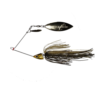 Freedom-Spinnerbait Double Willow-1/2oz Golden Shiner