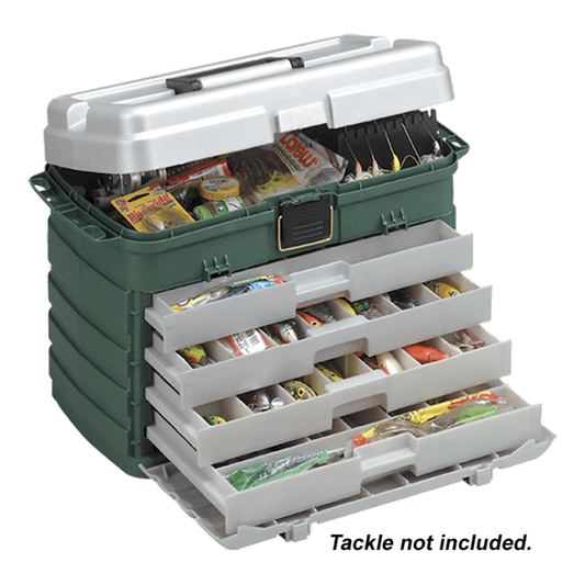 Plano Four-Drawer Tackle Box, Green/Beige